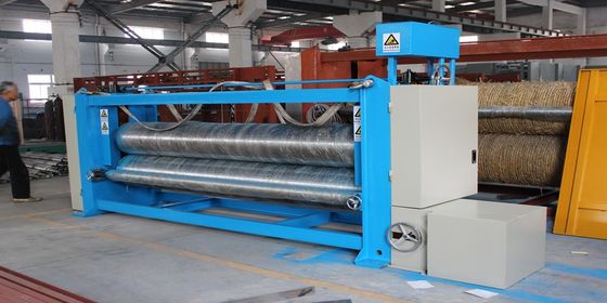 La alta capacidad dos rueda la máquina del calendario de la tela 5,5 m con G/M 60-1500g/M2