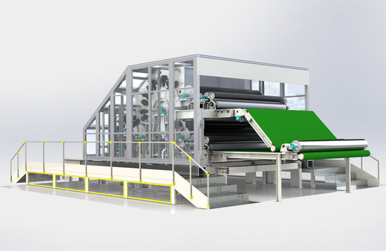 máquina de cardado no tejida del nuevo cilindro doble de alta velocidad del diseño 100m/min para las lanas
